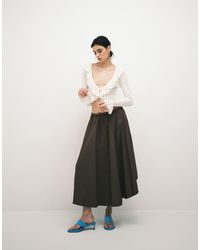 ARKET - Drawstring Cotton Skirt With Dipped Hem - Lyst