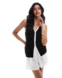 ASOS - Knitted Longline V Waistcoat - Lyst