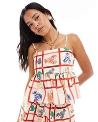 Miss Selfridge - Linen Baby Doll Cami Top Co-ord - Lyst