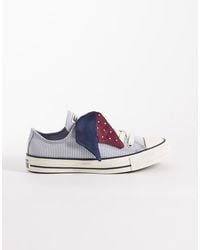 Converse - Zapatillas De Deporte Azules A Rayas Blancas Chuck Taylor All Star Hi Club House De - Lyst