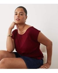 ASOS - Asos Design Curve Crinkle Shirred Off Shoulder Top - Lyst