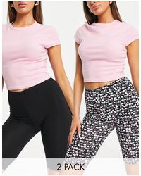 ONLY - Exclusive 2 Pack legging Shorts - Lyst