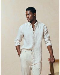 Polo Ralph Lauren - Icon Logo Striped Linen Long Sleeve Shirt - Lyst