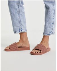 ASOS - Flare Quilted Sliders - Lyst