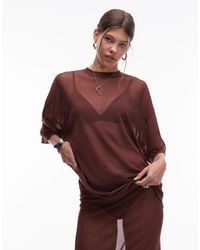 ASOS - – oversize-t-shirt aus transparentem netzstoff - Lyst