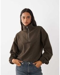 ASOS - Mix & Match Brushed Half Zip Windbreaker Jacket - Lyst