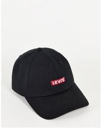 Levi's - Gorra negra con etiqueta cuadrada del logo - Lyst