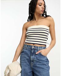 ASOS - Knitted Bandeau Crop Top - Lyst