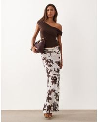 ASOS - Sheer Mesh Maxi Skirt - Lyst