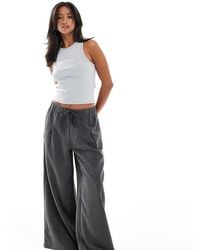 ASOS - Asos Design Petite Cord Wide Leg Pull On Pants - Lyst