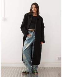 Weekday - Wool Blend Car Coat - Lyst