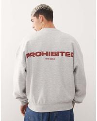 Prohibited - Oversized Boxy Fit Logo Jumper - Lyst
