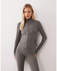 ARKET - Co-ord Soft Seamless Zip Up Jacket - Lyst