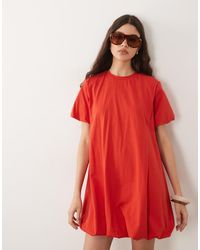 ASOS - Short Puff Sleeve Bubble Mini Dress - Lyst