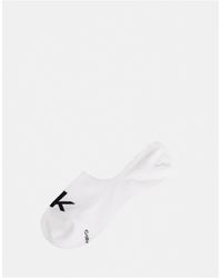 Calvin Klein – e Füßlinge mit Retro-Logo - Weiß