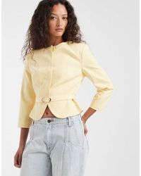 ASOS - Asos Dessign Neat Fit Rounded Shoulder Blazer - Lyst