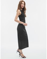 Stradivarius - Sleeveless Tulle Midi Dress - Lyst