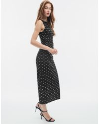 Stradivarius - Mouwloze Midi-Jurk Van Tule - Lyst