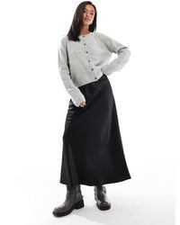 Vero Moda - Satin Bias Midi Skirt - Lyst