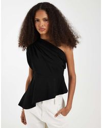 Vero Moda - Asymmetric One Shoulder Top - Lyst