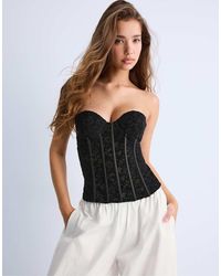 Stradivarius - Lace Corset With Stays - Lyst