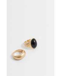 ASOS - Pack Of 2 Chunky Rings With Resin Stone - Lyst