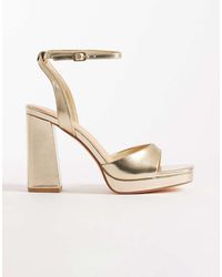 SEQWL - Cosmic Strappy Barely There Block Heeled Sandal - Lyst