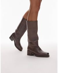 Bronx - Ky-ley - bottes hauteur genou style équitation - grain - Lyst