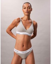 Calvin Klein - Maternity Lightly Lined Icon Cotton Modal Triangle Bralette - Lyst