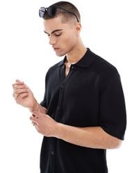 Bershka - Knitted Polo Shirt - Lyst