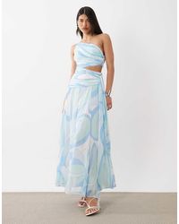 Forever New - Ruched Asymmetric Cut Out Maxi Dress - Lyst