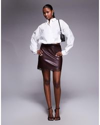 River Island - Lace Detail Mini Skirt - Lyst