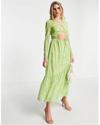 & other stories Wollen jurk lichtgrijs gestippeld casual uitstraling Mode Jurken Wollen jurken 