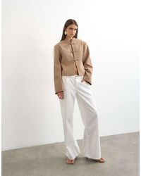 TOPSHOP - Mandarin Collar Blazer - Lyst