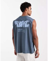ASOS - Oversized Tank With Back Bubble Text Graphic - Lyst