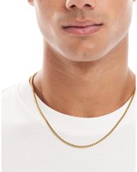 ASOS - – e halskette aus wasserfestem edelstahl mit eckigen gliedern - Lyst