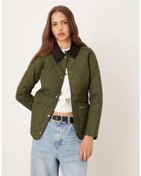 Barbour - Annandale Diamond Quilt Jacket With Cord Collar - Lyst