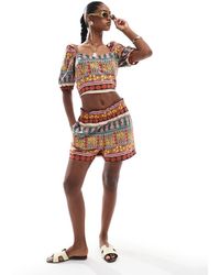 Vero Moda - Tropical Summer Printed Short Co-ord - Lyst