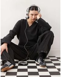 adidas Originals - Felpa Stile Ballerina Nera Con Scollo A V - Lyst