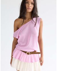Pull&Bear - Ceinture en imitation daim à boucle ronde - Lyst