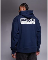 Barbour - Wendell Oversized Logo Hoodie With Back Print - Lyst