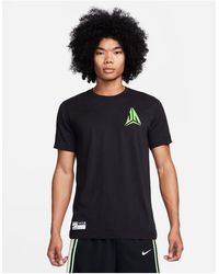 Nike Football - Nike basketball - ja morant dri-fit - t-shirt nera con grafica - Lyst
