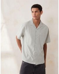 ASOS - Relaxed Revere Seersucker Stripe Shirt - Lyst