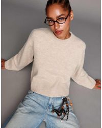 Bershka - Oversize Sweater With Ribbed Hem - Lyst