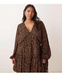 Nobody's Child - Marley Boho V-neck Mini Dress - Lyst
