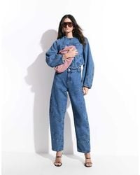 ASOS - 80's Seam Detail Barrel Jean - Lyst