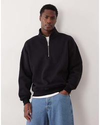 Abercrombie & Fitch - Premium Script Logo 1/4 Zip Sweat Top - Lyst