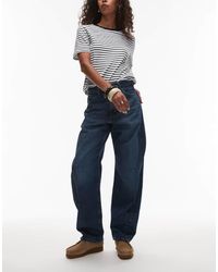 Levi's - Vaqueros De Corte Barrel Con Y Tira Regulable De -Azul Marino - Lyst