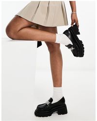 ASOS - Meta Chunky Loafer With Apron Trim - Lyst