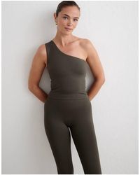 Aim'n - Dark Ivy Shape Seamless One Shoulder Bralette - Lyst